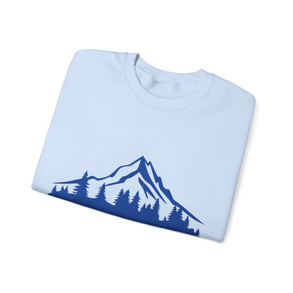 Nature-Inspired Graphic Crewneck Sweatshirt | Cozy Mountain Pullover | True North