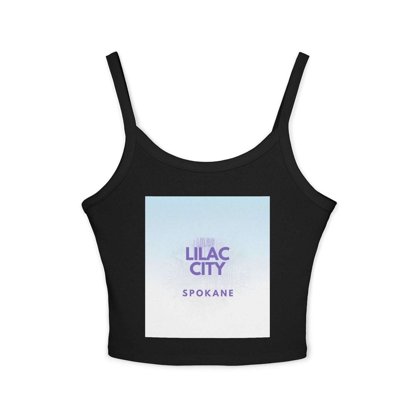 Lilac City Spokane Tank Top — Women's Spaghetti Strap Crop