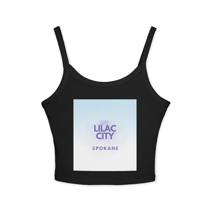 Lilac City Spokane Tank Top — Women's Spaghetti Strap Crop