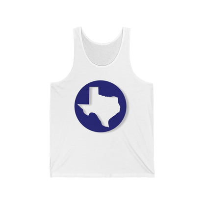 Texas Silhouette Circle Men/Unisex Tank Top | Bold Lone Star | True North