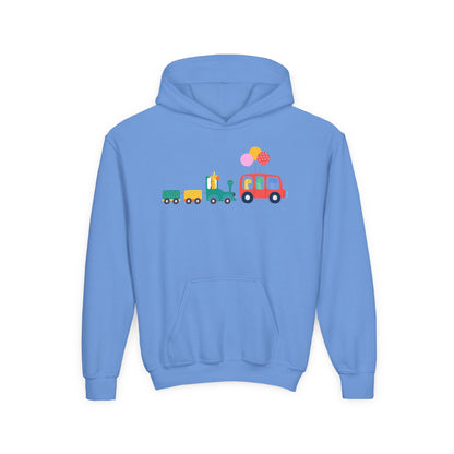 Fun Dinosaur Kids Party Hoodie | Train Design | True North