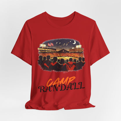 Camp Randall Stadium Football T‑Shirt – Retro Night Game Crew JERSEY Tee MADISON