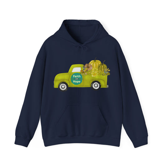 Faith & Hope Vintage Truck Hoodie | Autumn Wardrobe | True North