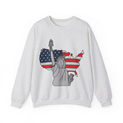 USA Flag & Liberty Design Patriotic Crewneck Sweatshirt | True North