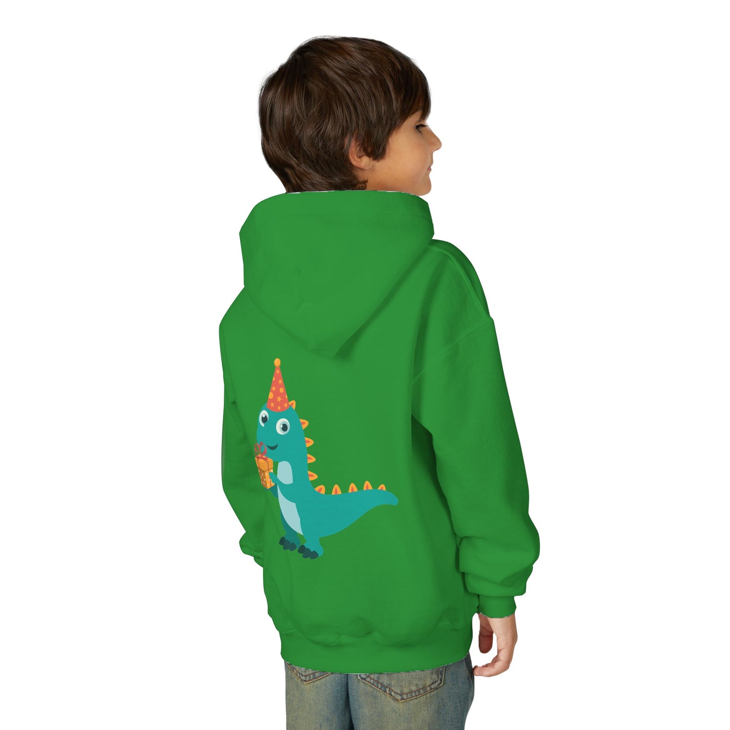 Fun Dinosaur Kids Party Hoodie | Train Design | True North