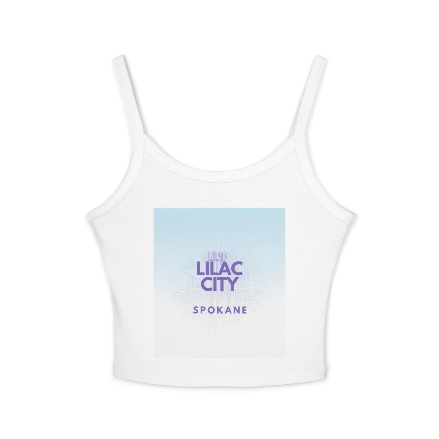Lilac City Spokane Tank Top — Women's Spaghetti Strap Crop