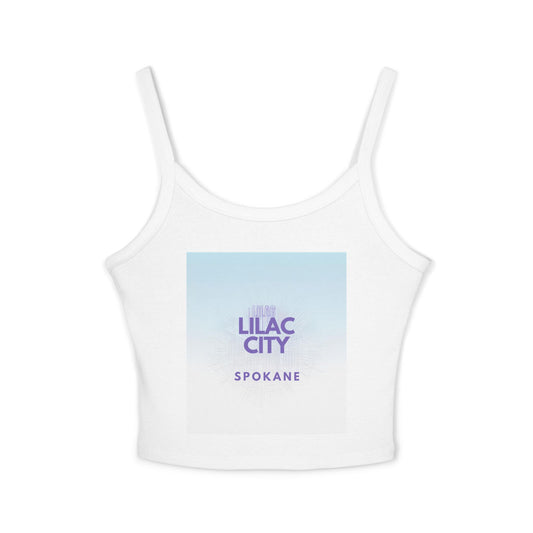 Lilac City Spokane Tank Top — Women's Spaghetti Strap Crop