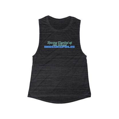 Racing Capital of the World Indianapolis | Women’s Flowy Scoop Muscle Tank | True North