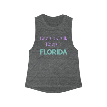 Keep it Chill Florida | Women’s Flowy Scoop Muscle Tank | True North