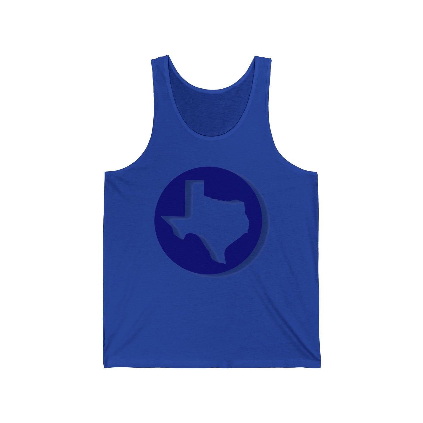 Texas Silhouette Circle Men/Unisex Tank Top | Bold Lone Star | True North