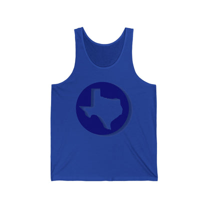 Texas Silhouette Circle Men/Unisex Tank Top | Bold Lone Star | True North