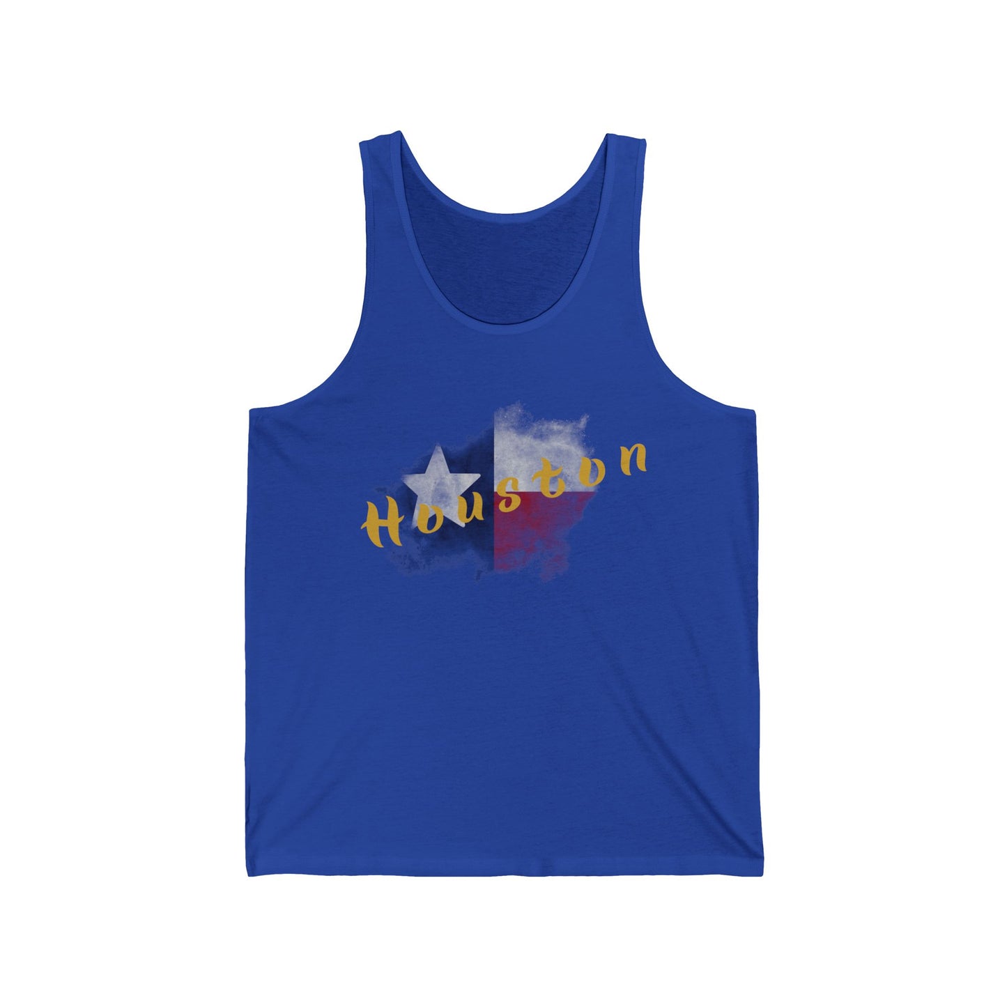 Houston Men/Unisex Tank Top | Soft Artistic Print | True North