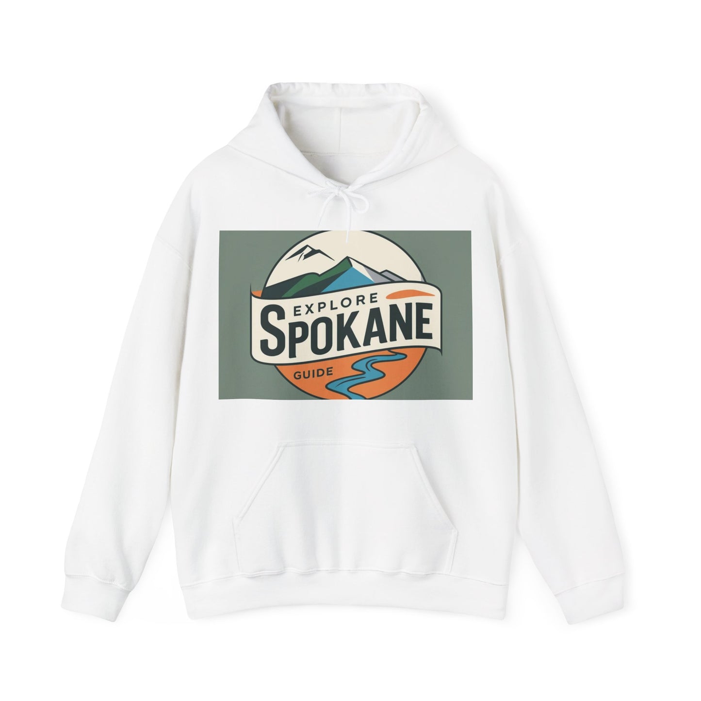 Explore Spokane Hoodie – Retro Mountain & River Travel Guide Sweatshirt