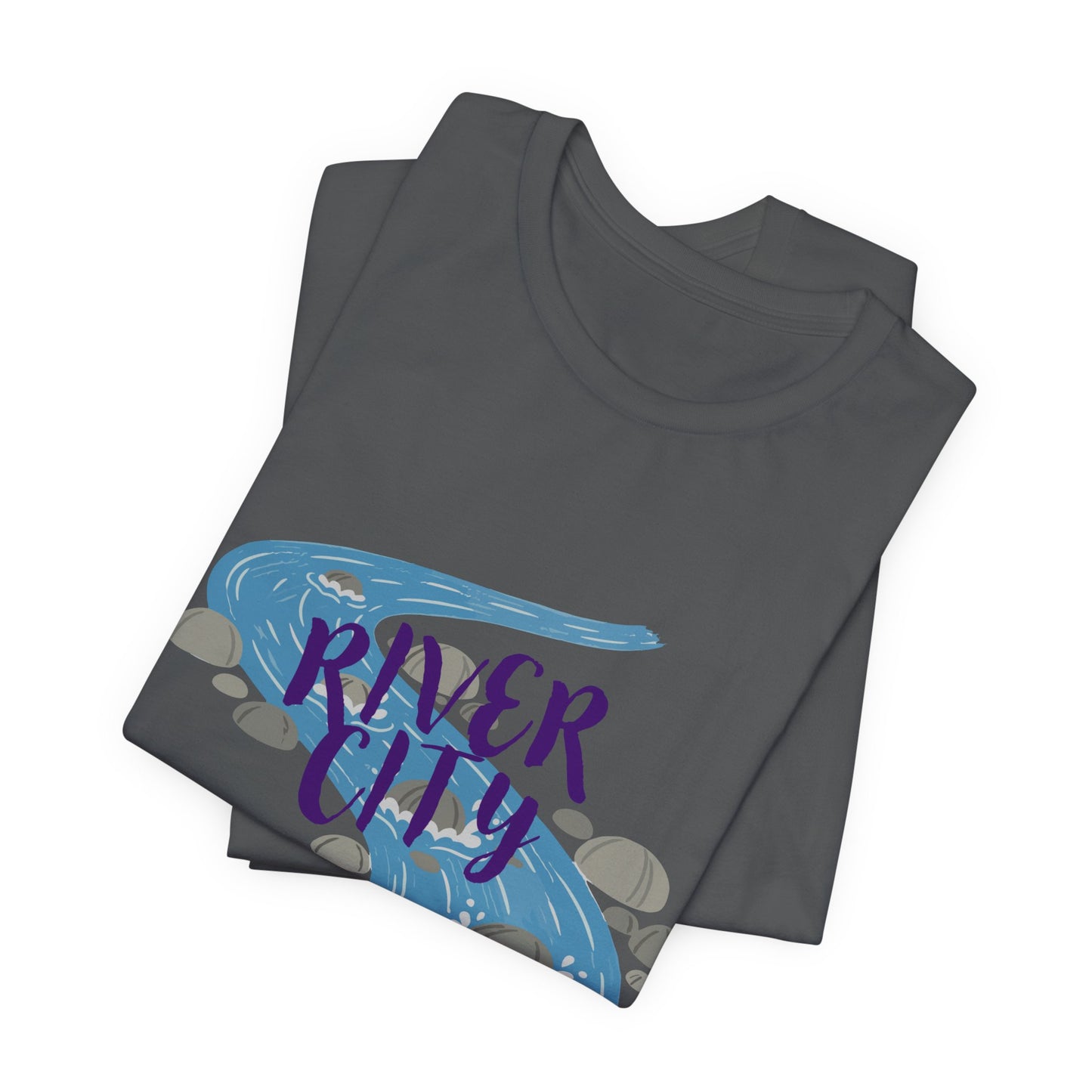River City Spokane Graphic Tee — Watercolor River Design