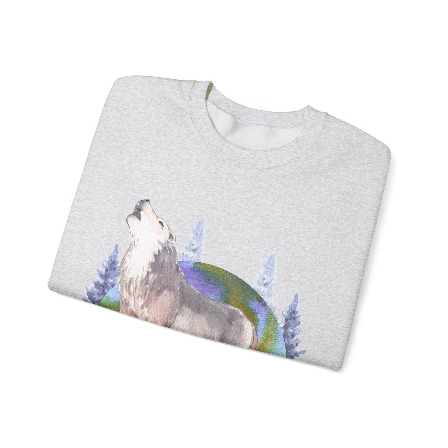 Wolf Howling Crewneck Sweatshirt | Animal and Nature Lovers | True North