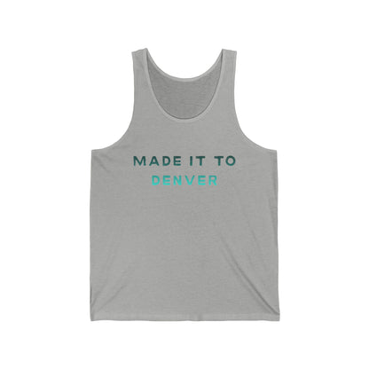 Made It to Denver Men/Unisex Tank Top | Minimal Pride Travel | True North