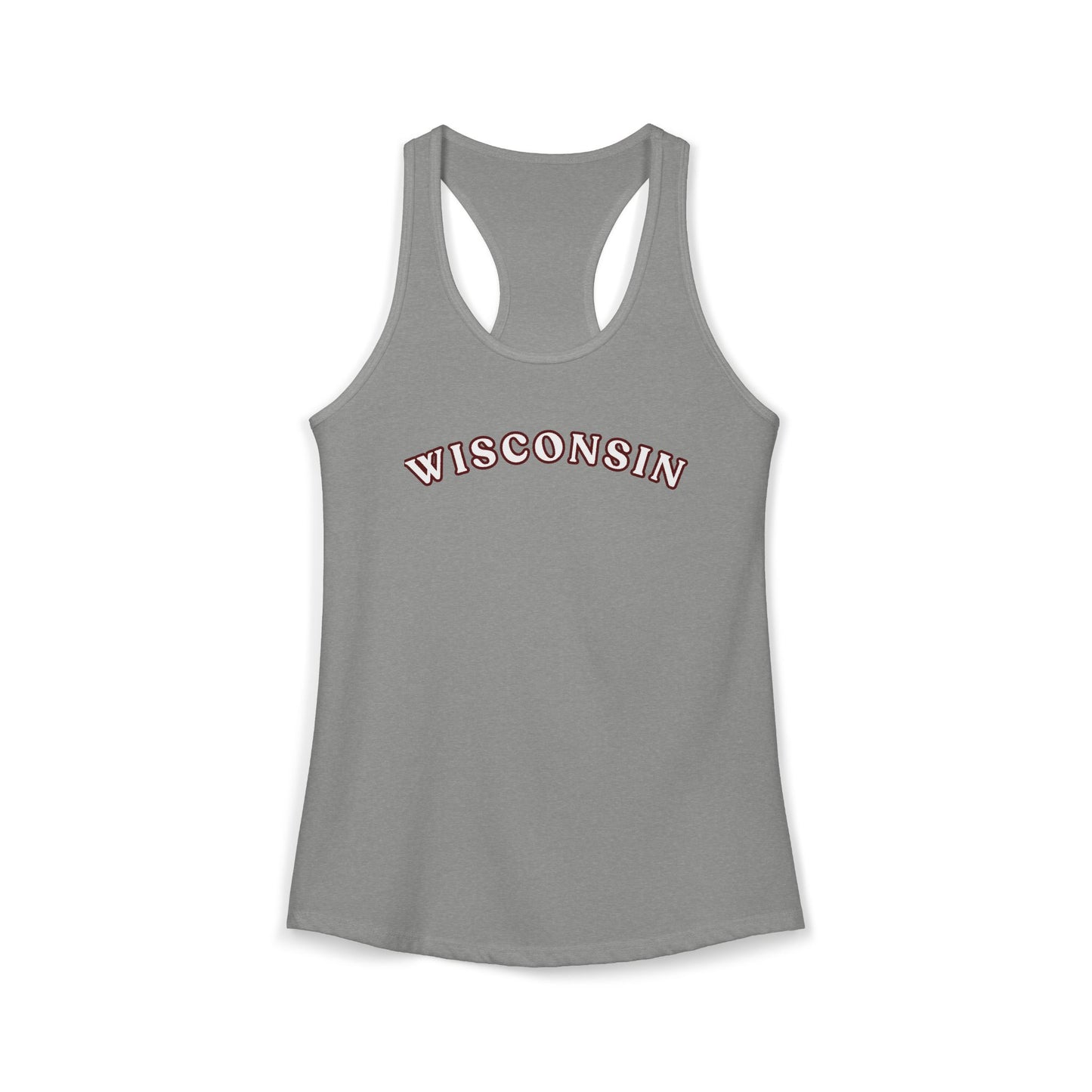 Wisconsin Women Racerback Tank Top | Slim Lightweight Activewear | True North
