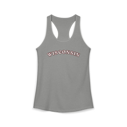 Wisconsin Women Racerback Tank Top | Slim Lightweight Activewear | True North