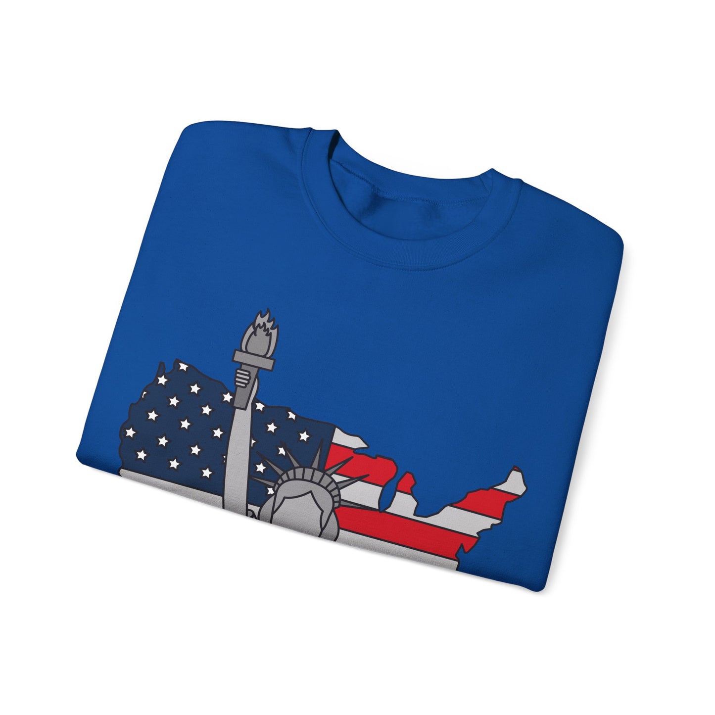 USA Flag & Liberty Design Patriotic Crewneck Sweatshirt | True North