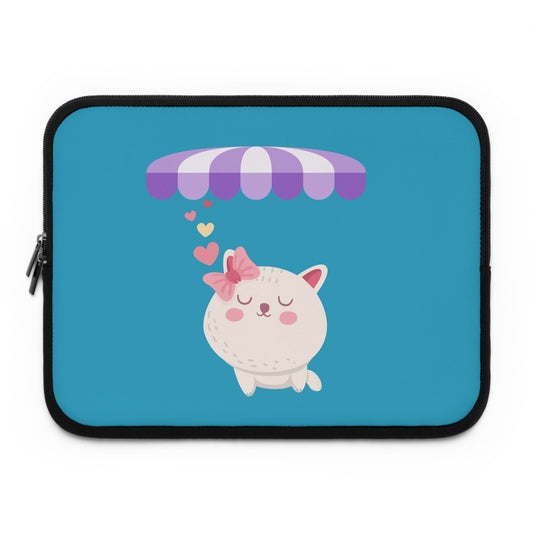Cute Cat Laptop Sleeve with Umbrella Design | Stylish Laptop Case | True North