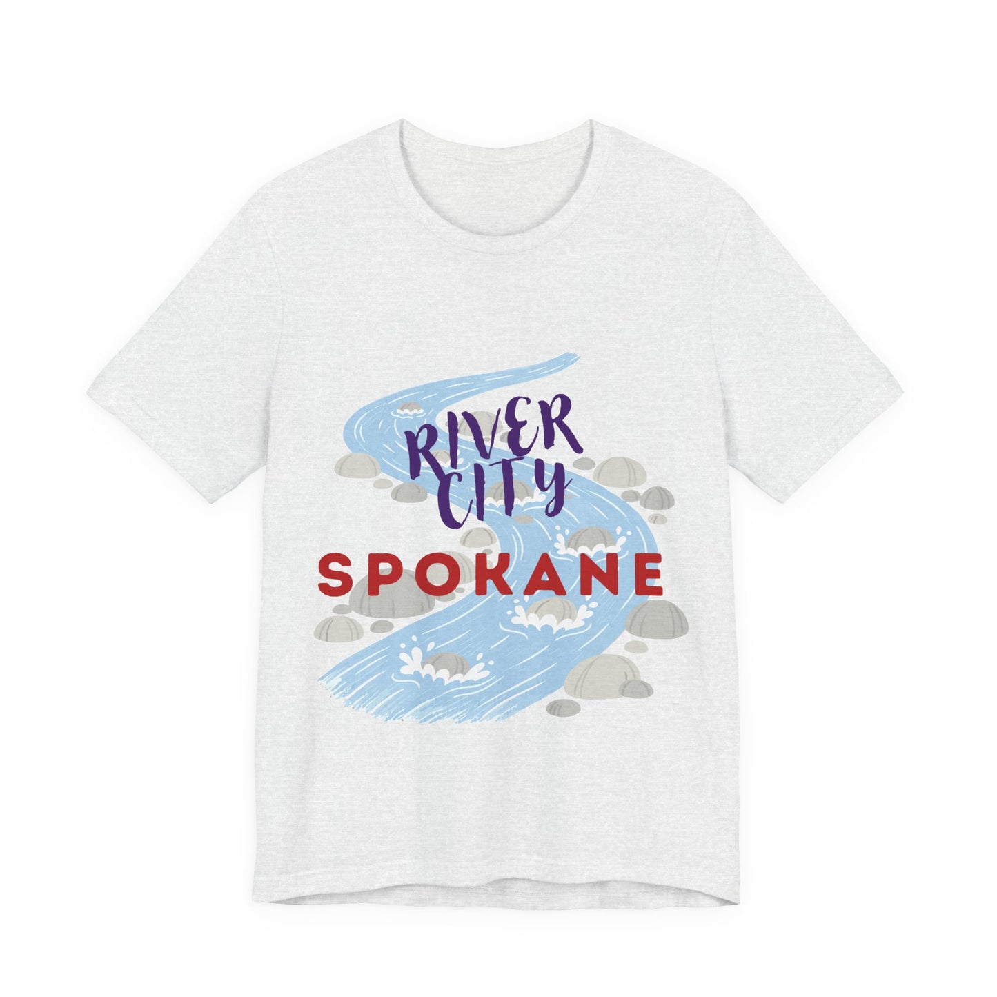 River City Spokane Graphic Tee — Watercolor River Design