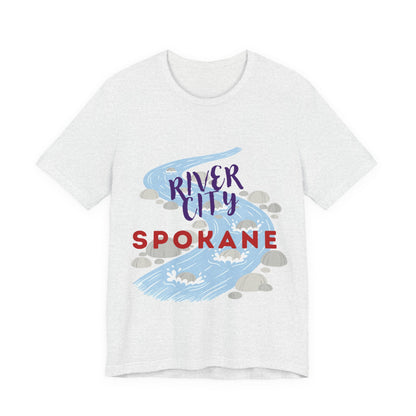 River City Spokane Graphic Tee — Watercolor River Design