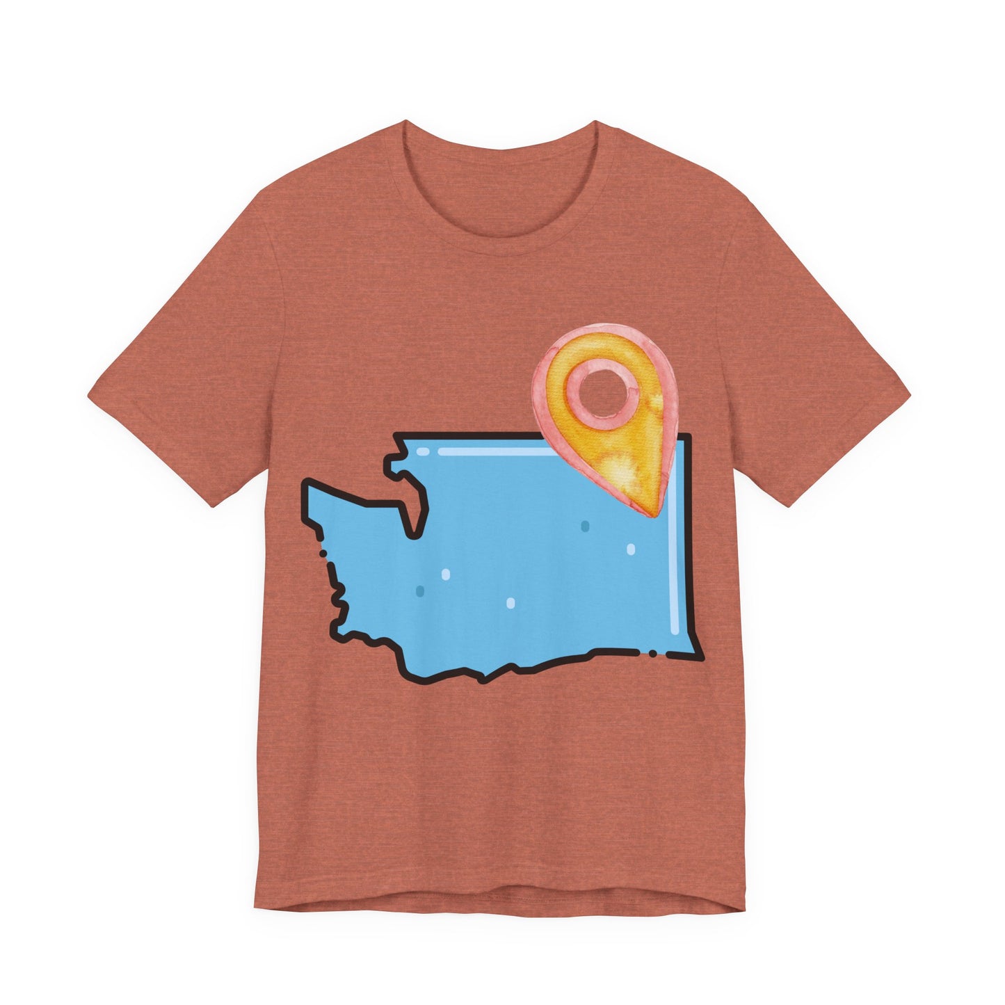 SPOKANE Map T-Shirt with Location Pin — Travel & Home Pride Tee