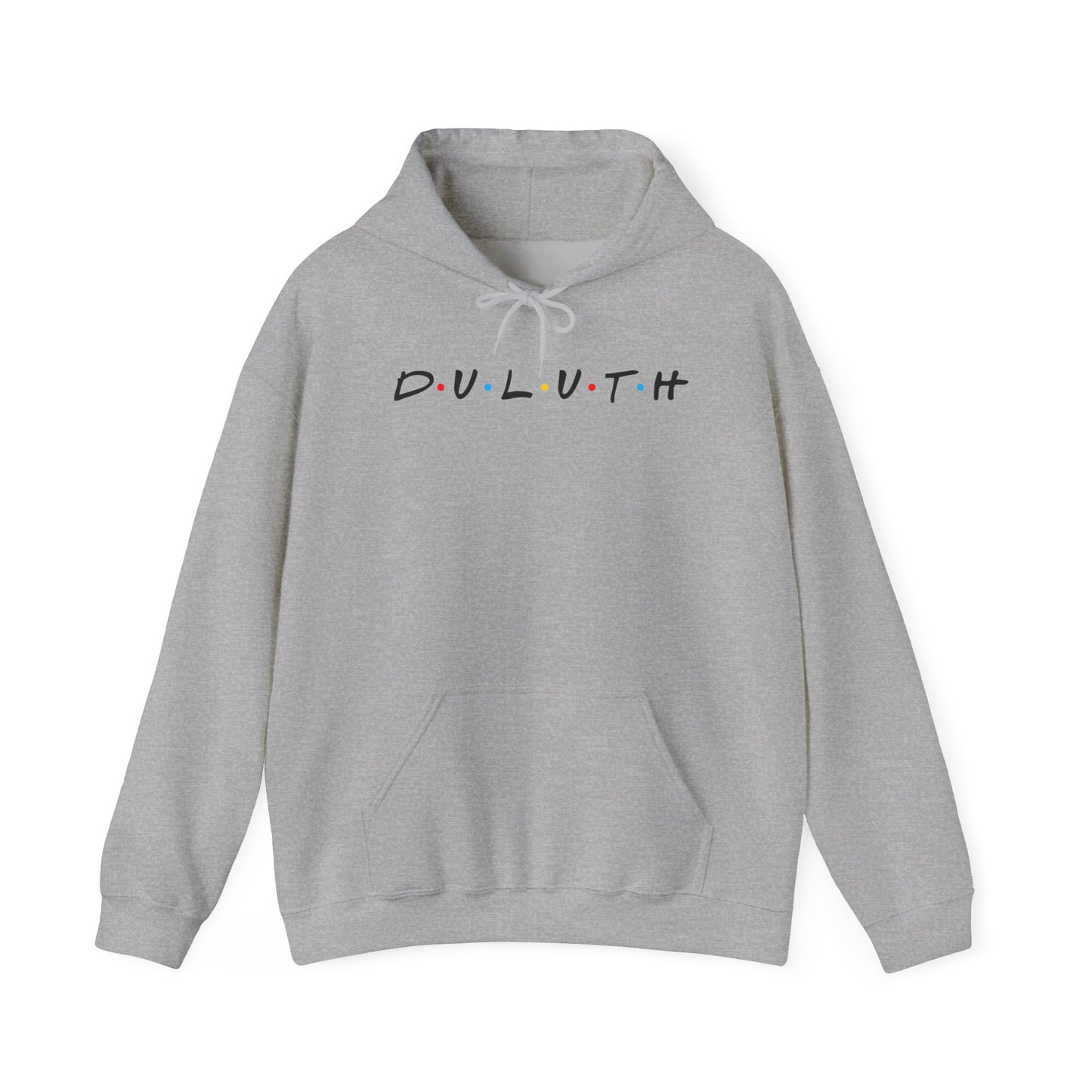 Duluth Hoodie — Minimal Friends-Style City Logo Pullover