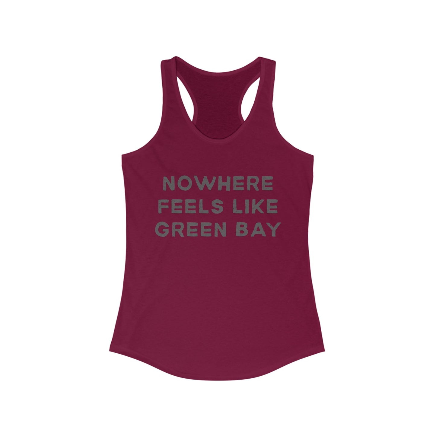 NOWHERE feels like Green Bay | Women’s Ideal Racerback Tank | True North