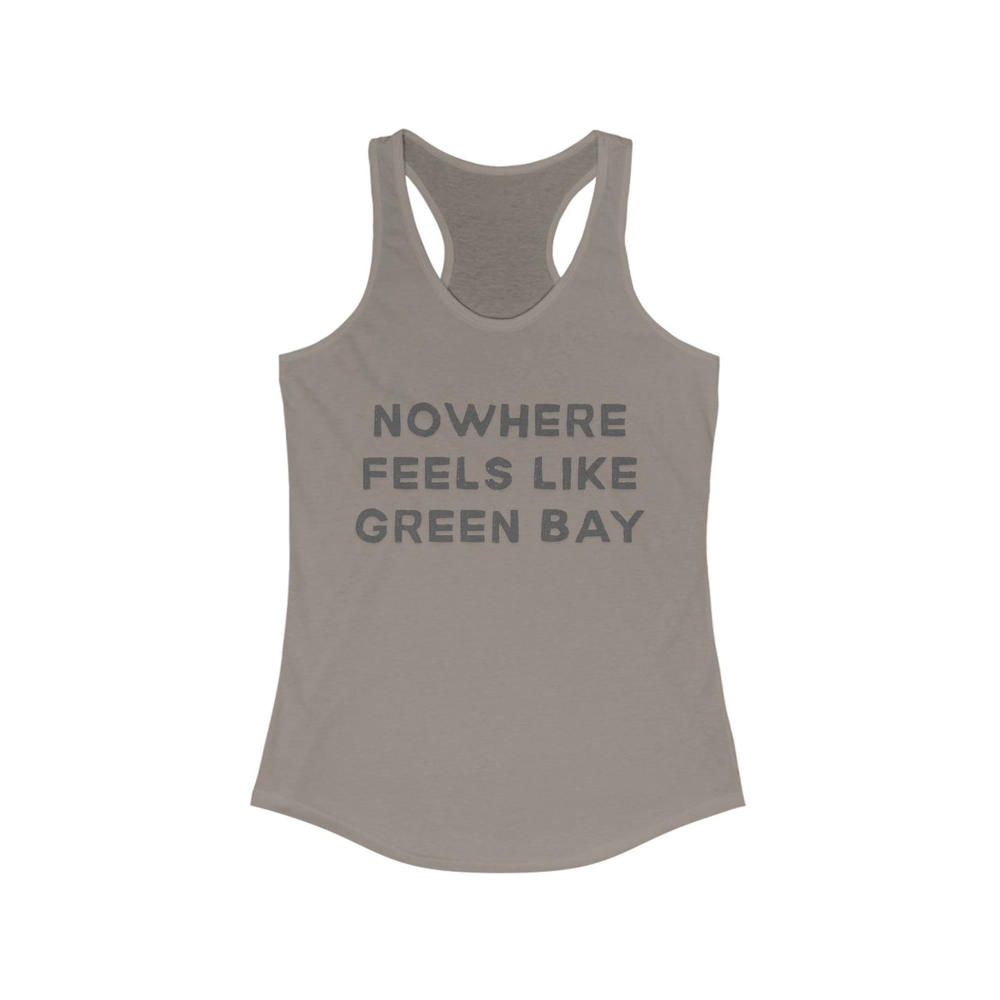 NOWHERE feels like Green Bay | Women’s Ideal Racerback Tank | True North