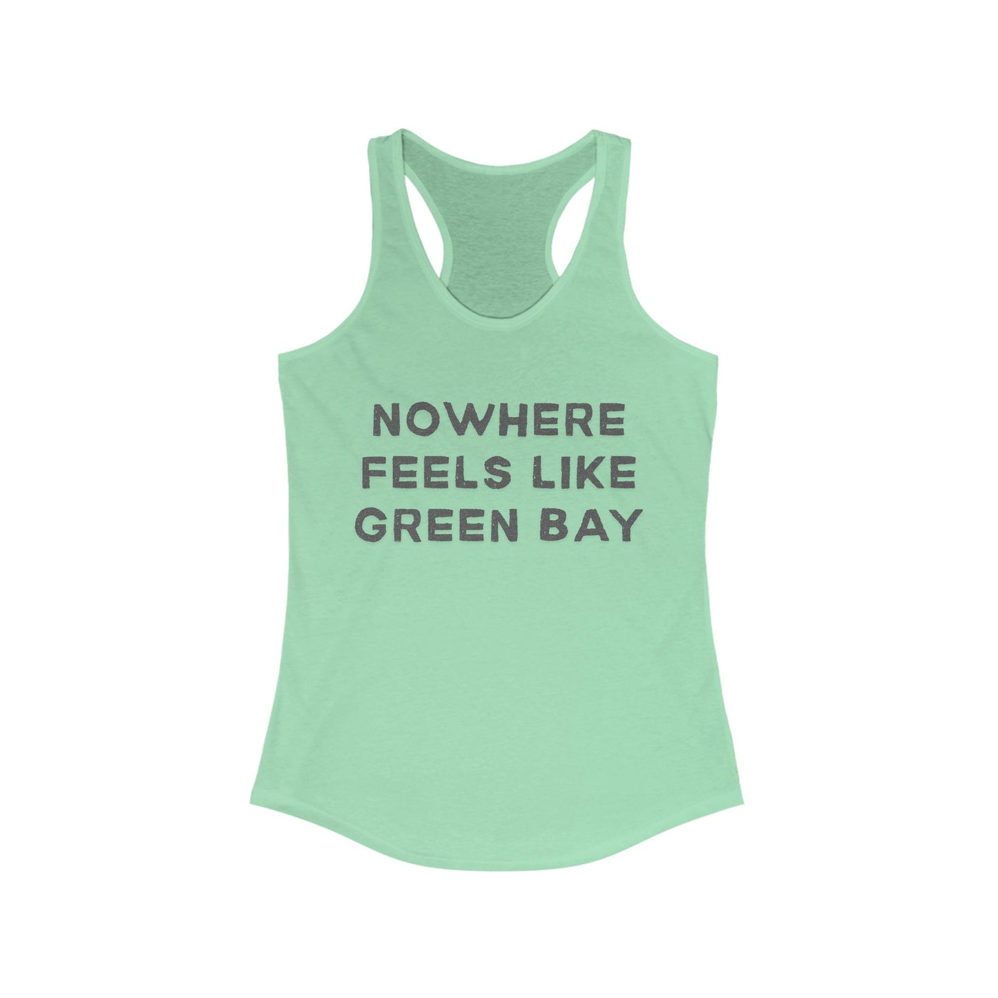 NOWHERE feels like Green Bay | Women’s Ideal Racerback Tank | True North