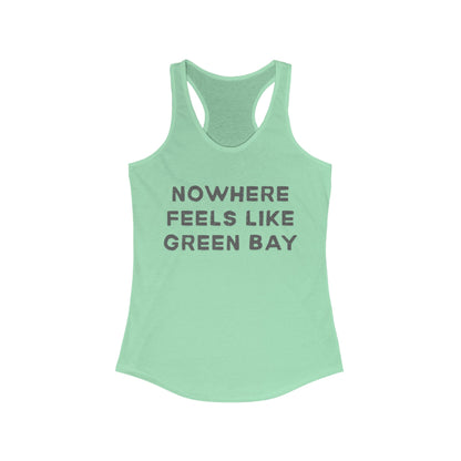 NOWHERE feels like Green Bay | Women’s Ideal Racerback Tank | True North