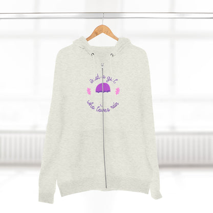 Cozy Zip Hoodie with Umbrella Design | Comfortable Layering | True North
