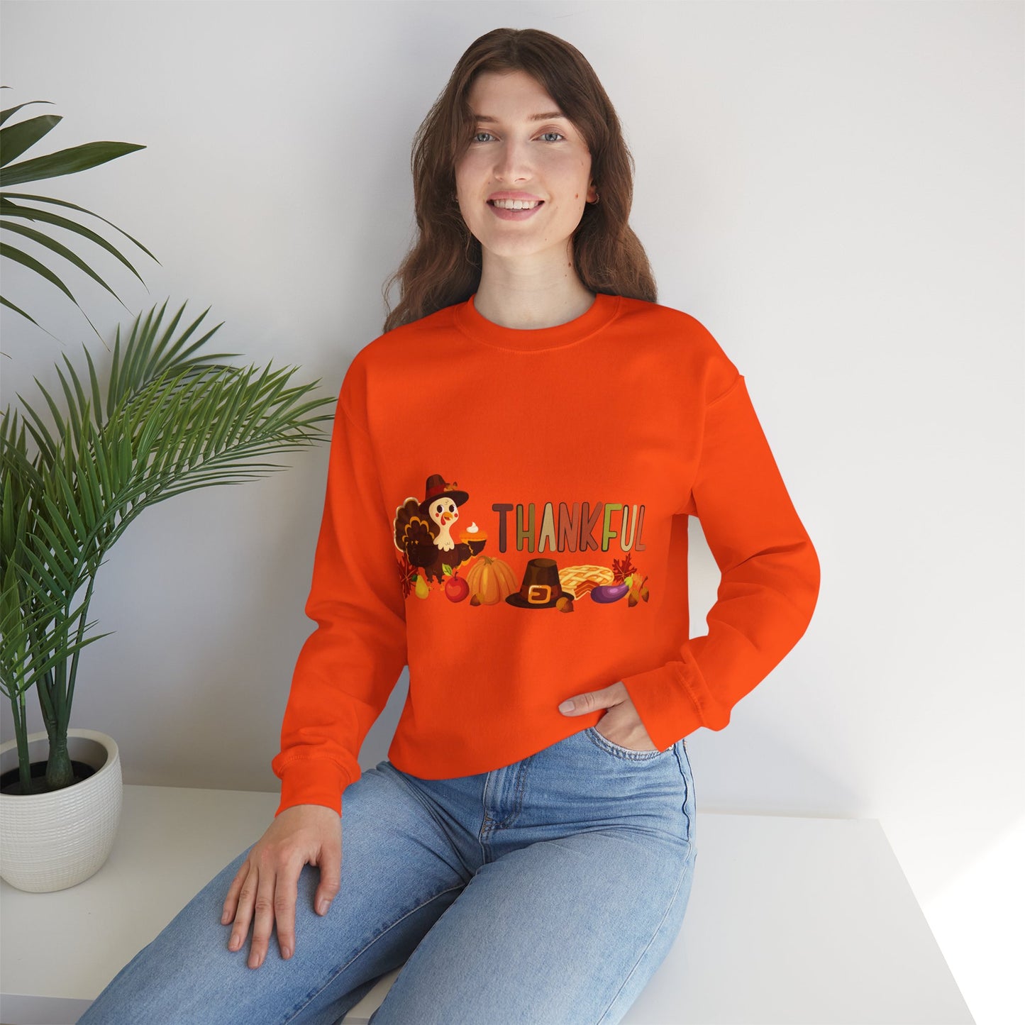 Thankful Thanksgiving Crewneck Sweatshirt  | True North