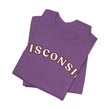 Wisconsin Arch Tee — Vintage Collegiate State T-Shirt MADISON JERSEY