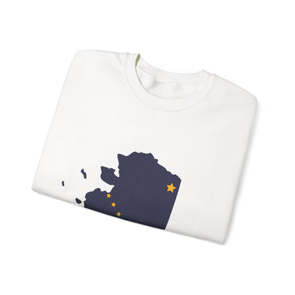 Alaska Map Crewneck Sweatshirt | Cozy Souvenir Pullover | True North
