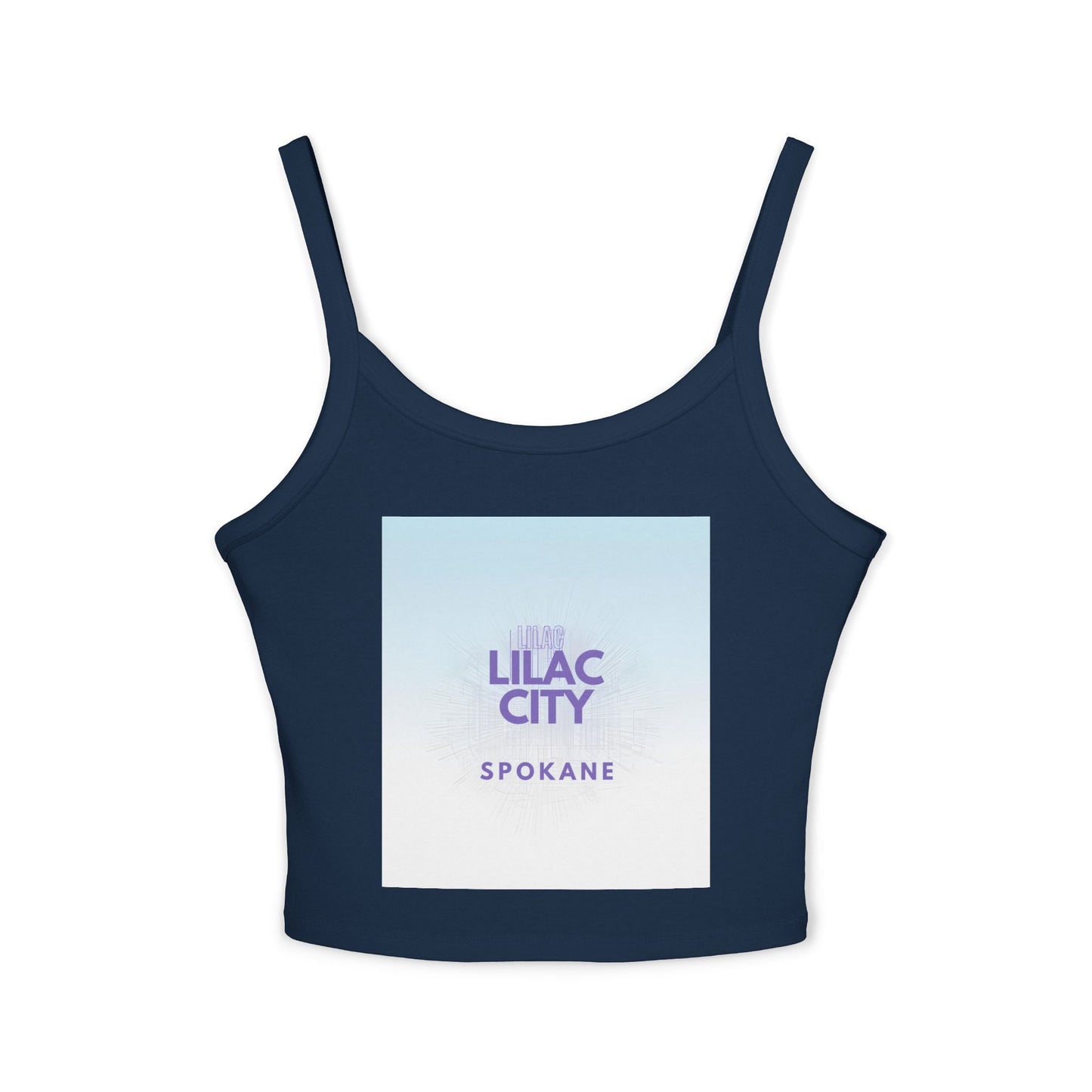 Lilac City Spokane Tank Top — Women's Spaghetti Strap Crop