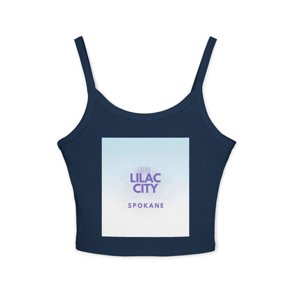 Lilac City Spokane Tank Top — Women's Spaghetti Strap Crop
