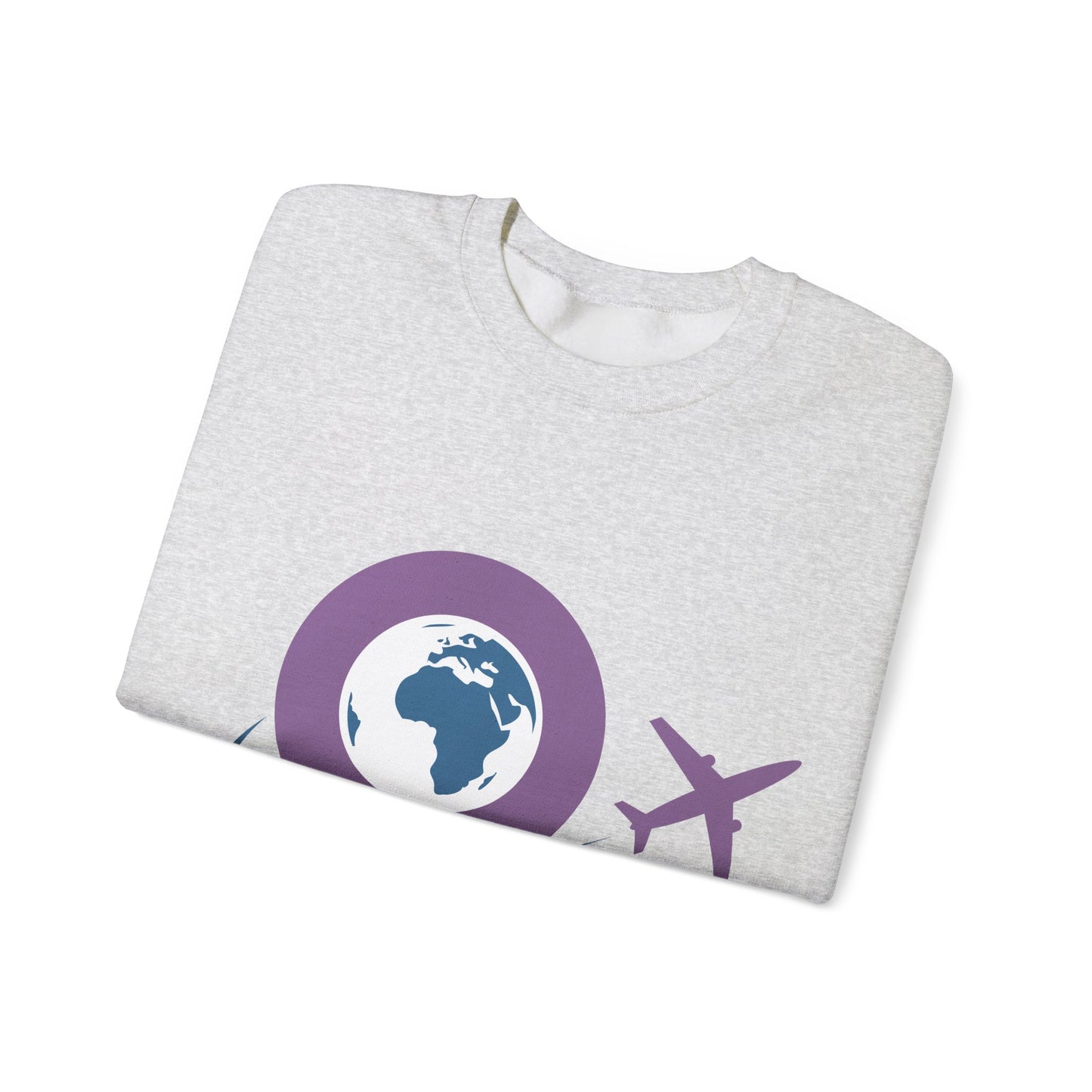Travel Inspired Sweatshirt | Globe and Airplane Design | True North