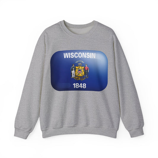 Wisconsin Flag Madison 1848 Unisex Sweatshirt | Soft Premium Fit | True North