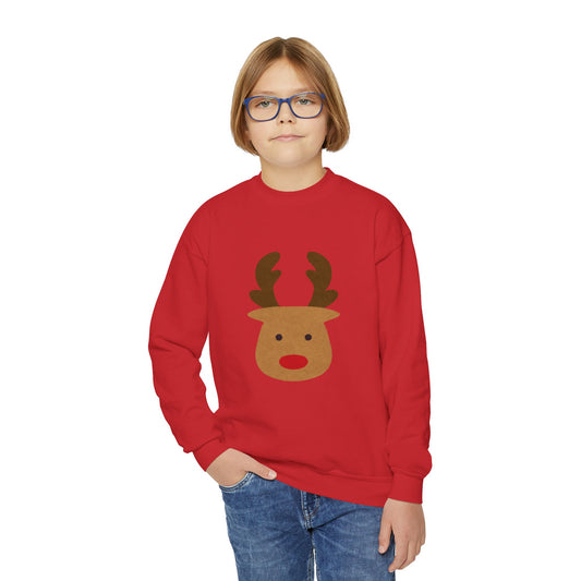 Youth Reindeer Crewneck Sweatshirt | Cozy Winter Fun | True North