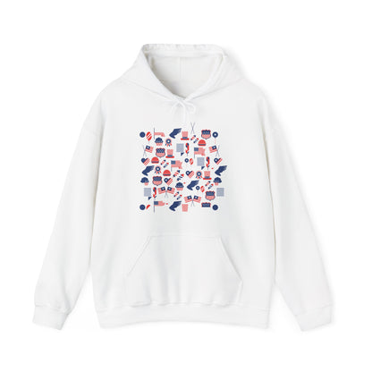Patriotic Hooded Sweatshirt | USA-Themed Cozy Layer | True North