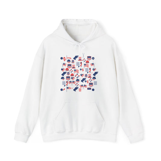 Patriotic Hooded Sweatshirt | USA-Themed Cozy Layer | True North