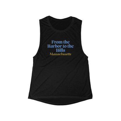 From the Harbor to the Hills Massachusetts | Women’s Flowy Scoop Muscle Tank | True North