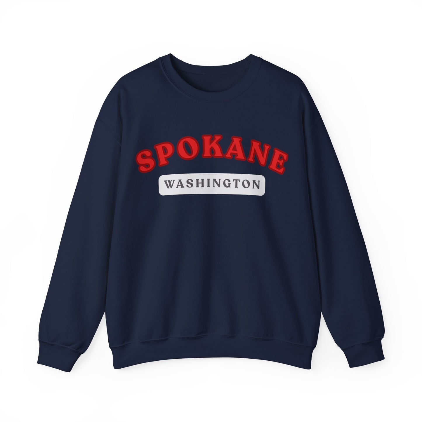 Spokane Washington Crewneck Sweatshirt — Vintage Collegiate Pullover