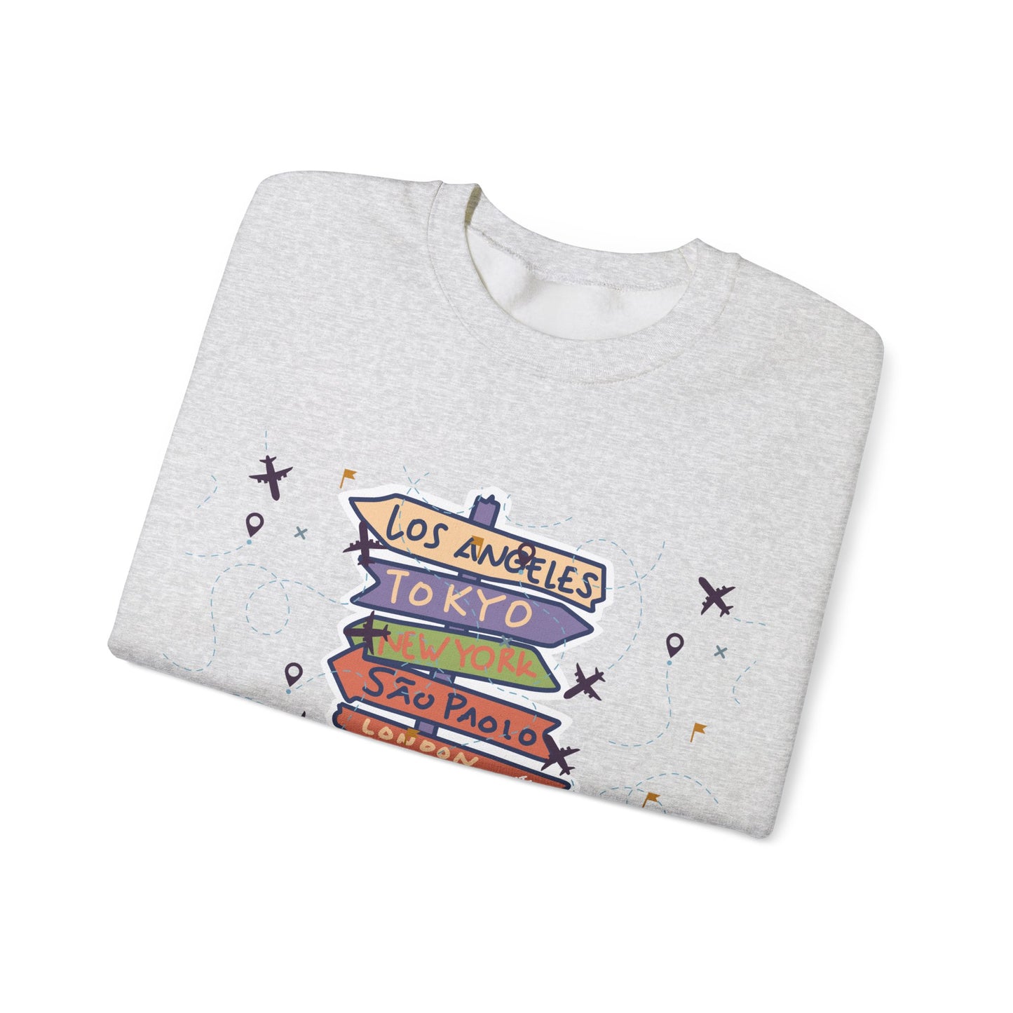 Travel Destination Crewneck Sweatshirt | Streetwear, Adventure Fashion, World Map Merch | True North