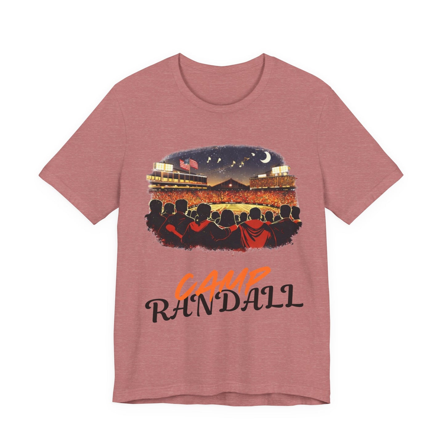 Camp Randall Stadium Football T‑Shirt – Retro Night Game Crew JERSEY Tee MADISON