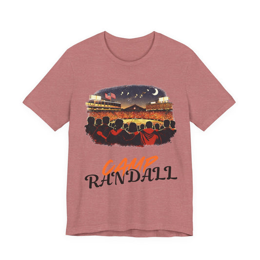 Camp Randall Stadium Football T‑Shirt – Retro Night Game Crew JERSEY Tee MADISON