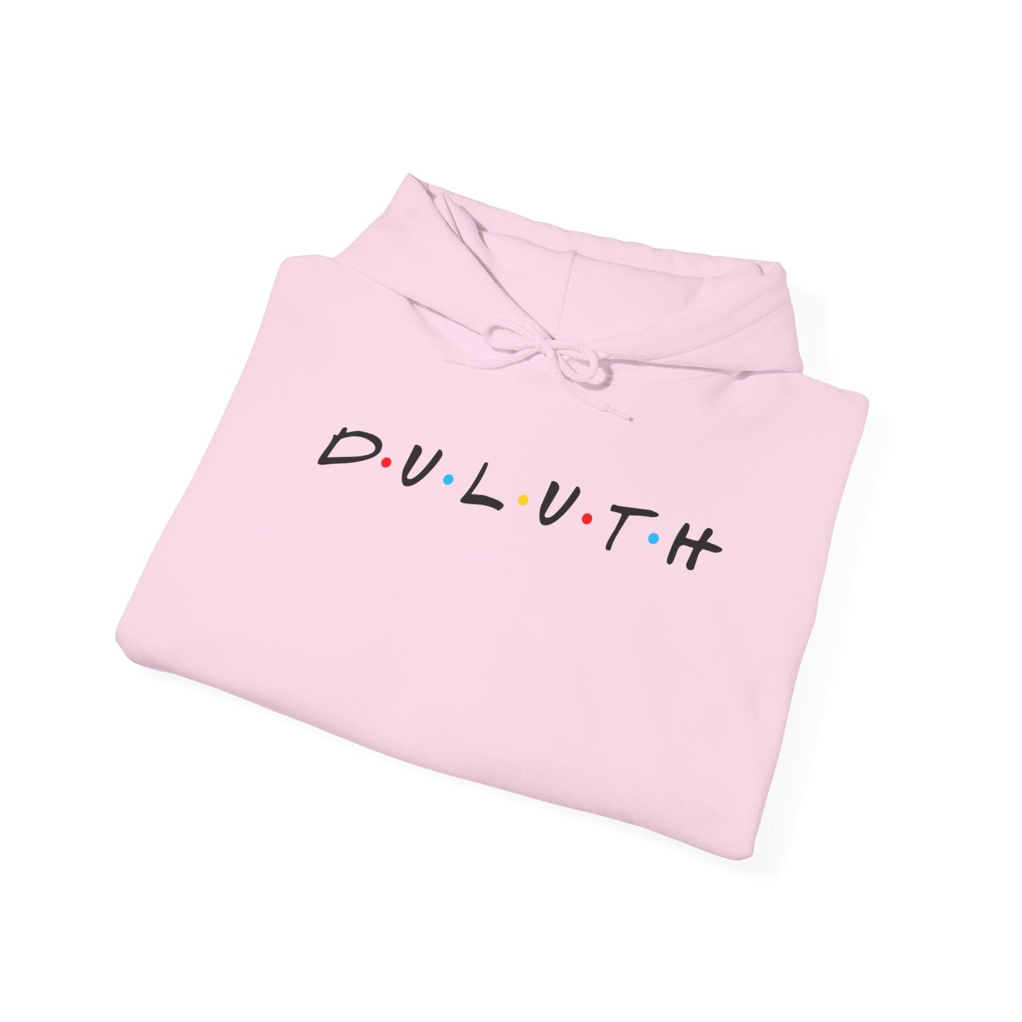 Duluth Hoodie — Minimal Friends-Style City Logo Pullover