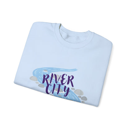 Spokane River City Crewneck Sweatshirt — Scenic River Graphic